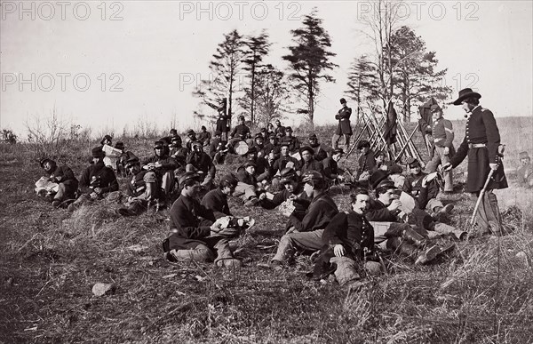 Co. B, 170th New York Volunteers, ca. 1861. Formerly attributed to Mathew B. Brady.