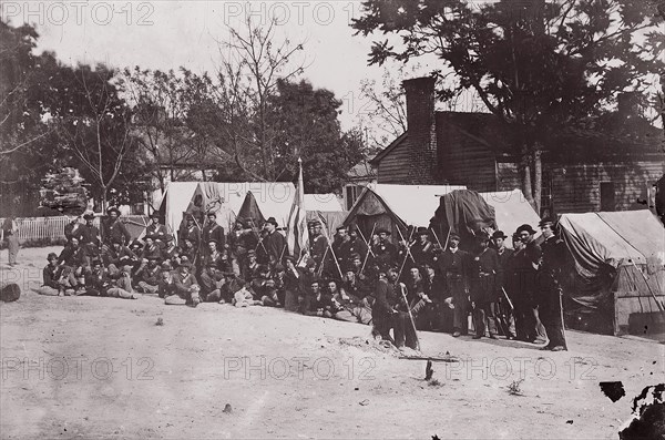 44th Indiana Infantry, 1861-65. Formerly attributed to Mathew B. Brady.