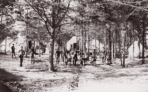 Convalescent Camp near Alexandria, 1861-65. Formerly attributed to Mathew B. Brady.