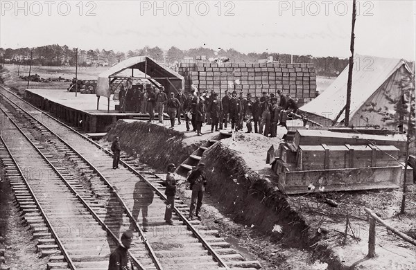 Stoneman's Station, Virginia. Commissary Dept., 1861-65. Formerly attributed to Mathew B. Brady.