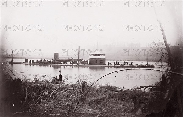 U.S. Monitor "Mahopac" on the Appomattox River, 1864. Formerly attributed to Mathew B. Brady.