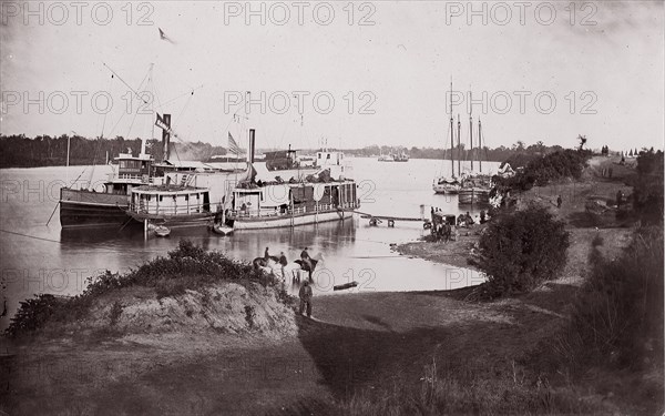 Transports, Tennessee River, 1864. Formerly attributed to Mathew B. Brady.