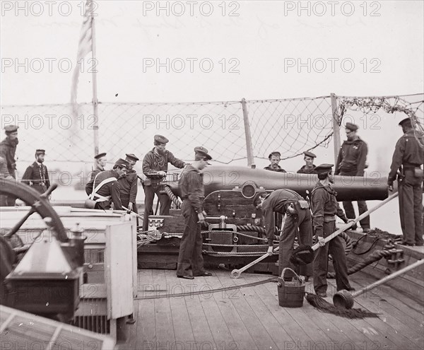 Mendota, 100 lb. Parrott Gun, 1861-65. Formerly attributed to Mathew B. Brady.