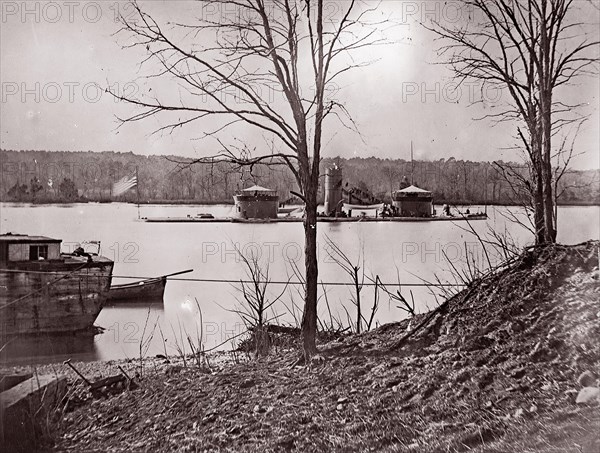 U.S. Monitor Onondaga, James River, 1861-65. Formerly attributed to Mathew B. Brady.