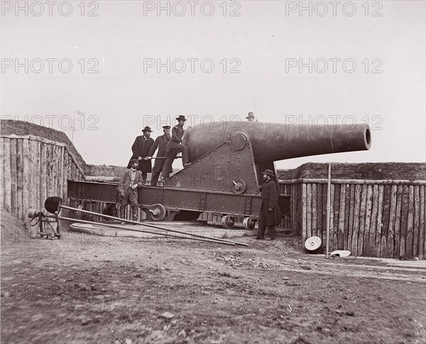 Battery Rodgers, Potomac River near Washington, 1861-65. Formerly attributed to Mathew B. Brady.