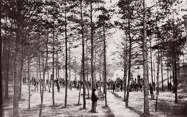 Convalescent Camp near Alexandria, 1861-65. Formerly attributed to Mathew B. Brady.