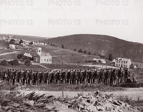 Maryland Heights, near Harper's Ferry, New York State Militia, 1861-65. Formerly attributed to Mathew B. Brady