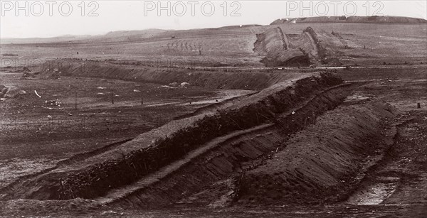 Confederate Earthworks, Centreville, Virginia, 1862.