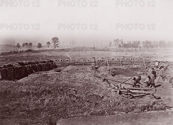 Rebel Fortifications in front of Atlanta, ca. 1864.