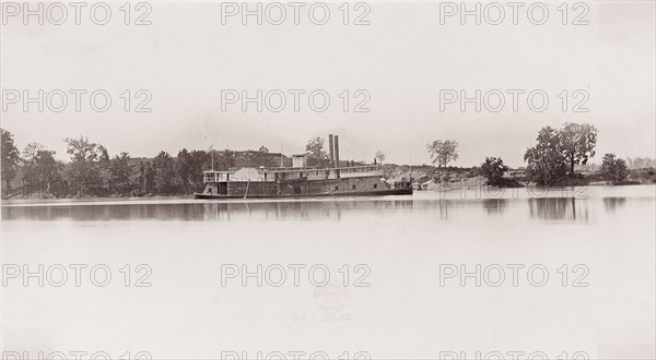 U.S. Gunboat at Kingston Gap, 1861-65. Formerly attributed to Mathew B. Brady.