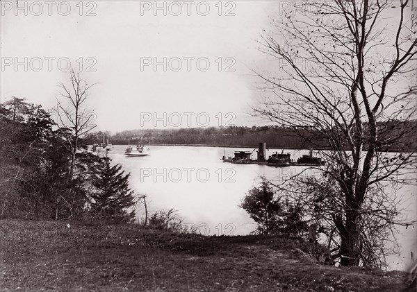 U.S. Monitor Onondaga, James River, 1861-65. Formerly attributed to Mathew B. Brady.