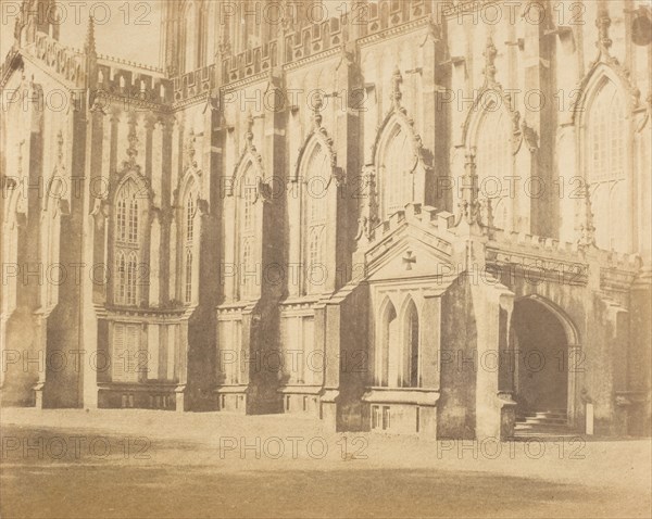 [Part of the Exterior of the St. Paul's Cathedral, Calcutta], 1850s.