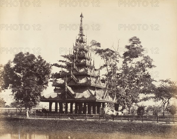 [Burmese Pagoda in the Eden Gardens, Calcutta], 1850s.