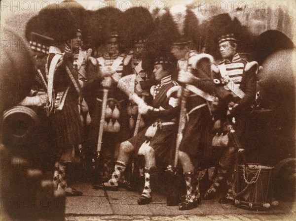 Officer of the 92nd Gordon Highlanders Reading to the Troops, Edinburgh Castle, April 9, 1846 .
