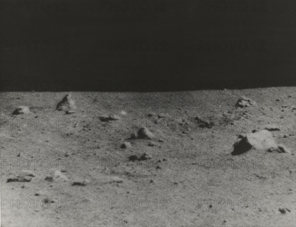 Lunar Surface Photographed by Surveyor V, 1967.