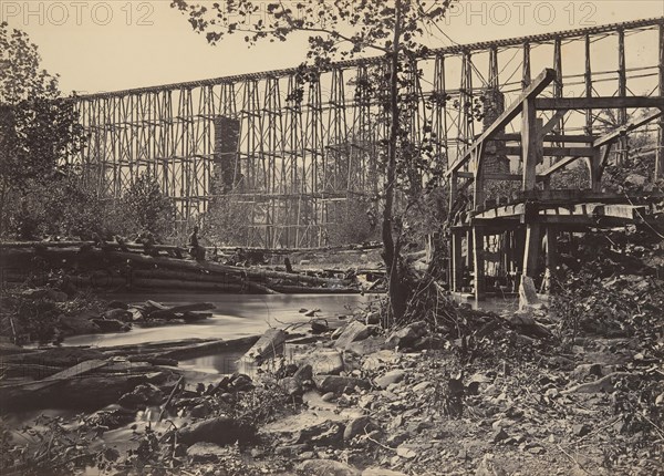 Trestle Bridge at Whiteside, 1860s.