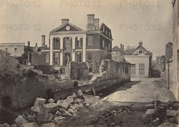 Ruins of the Pinckney Mansion, Charleston, South Carolina, 1860s.