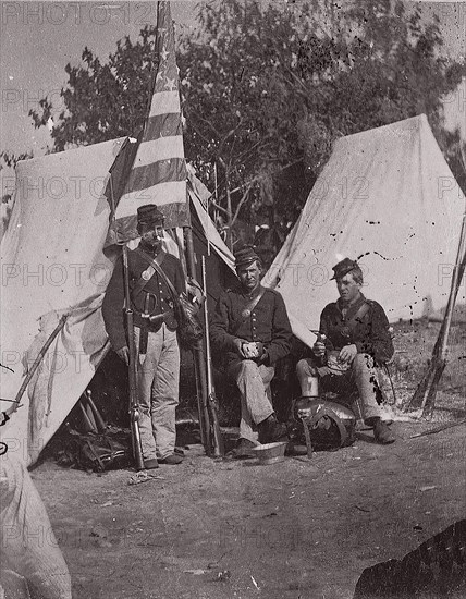 33rd New York Infantry, ca. 1861. Formerly attributed to Mathew B. Brady.