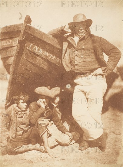 Newhaven Fisherman with Two Boys, 1843-47.