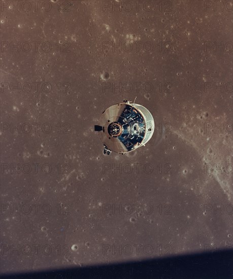 Apollo 11 Command and Service Modules Photographed from the Lunar Module in Orbit, 1969.