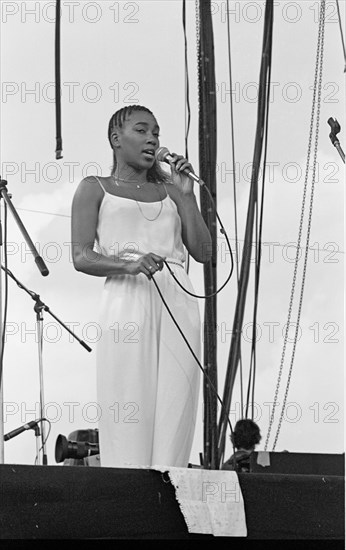 Carol Kenyon, Capital Jazz Festival, Knebworth House, Herts, July 1982.