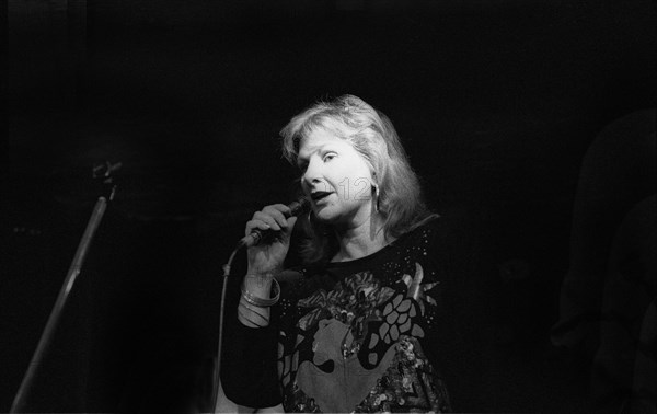 Yana Purim, Bass Cleff, Hoxton Square, London, Aug 1990. Creator: Brian O'Connor.