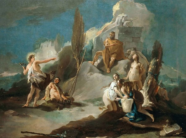 Apollo and Marsyas, 1730. Creator: Tiepolo, Giambattista (1696-1770).
