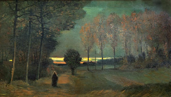 Autumn landscape in the evening, 1884. Creator: Gogh, Vincent, van (1853-1890).