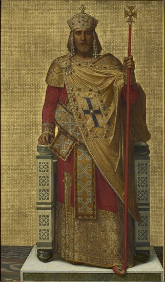 Baldwin I of Constantinople, 1872-1877. Creator: Gallait, Louis Joseph (1810-1877).