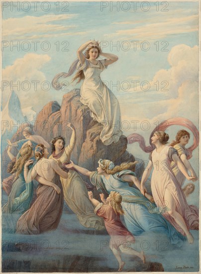 Berglied (Mountain Song) after Friedrich Schiller, 1881. Creator: Bode, Leopold (1831-1906).