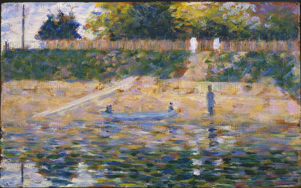 Boats Near The Beach at Asnieres, ca. 1883. Creator: Seurat, Georges Pierre (1859-1891).