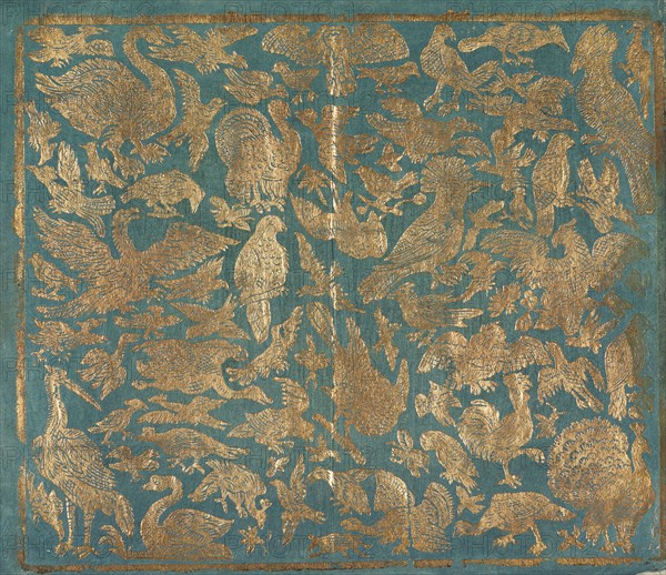 Brocade paper with bird depictions, c. 1790. Creator: Munck, Johann Carl (1750-1794).