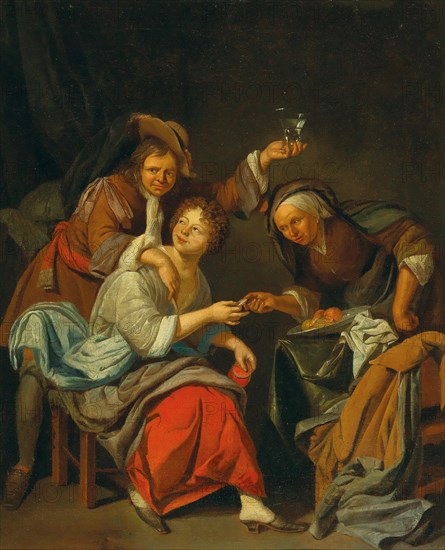 Brothel scene. Creator: Toorenvliet, Jacob (ca 1635-1719).