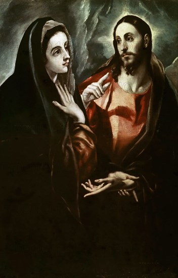 Christ taking leave of his Mother, ca. 1600. Creator: El Greco, Dominico (1541-1614).