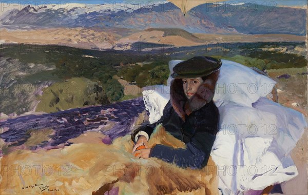 Convalescent Maria in El Pardo, 1906. Creator: Sorolla y Bastida, Joaquín (1863-1923).