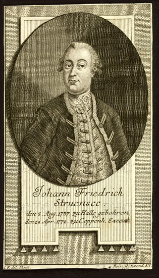 Count Johann Friedrich Struensee (1737-1772), 1772. Creator: Anonymous.