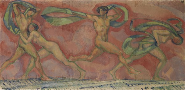 Dance frieze, 1912. Creator: Hofmann, Ludwig, von (1861-1945).