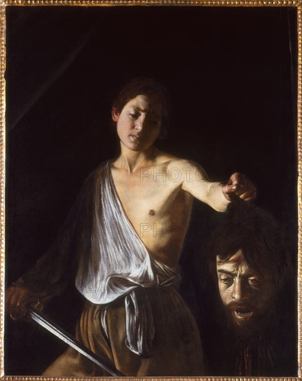 David with the Head of Goliath, 1609-1610. Creator: Caravaggio, Michelangelo (1571-1610).