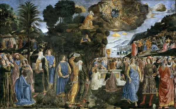 Discesa dal monte Sinai (The Descent from Mount Sinai), 1481-1482. Creator: Rosselli, Cosimo di Lorenzo (1439-1507).