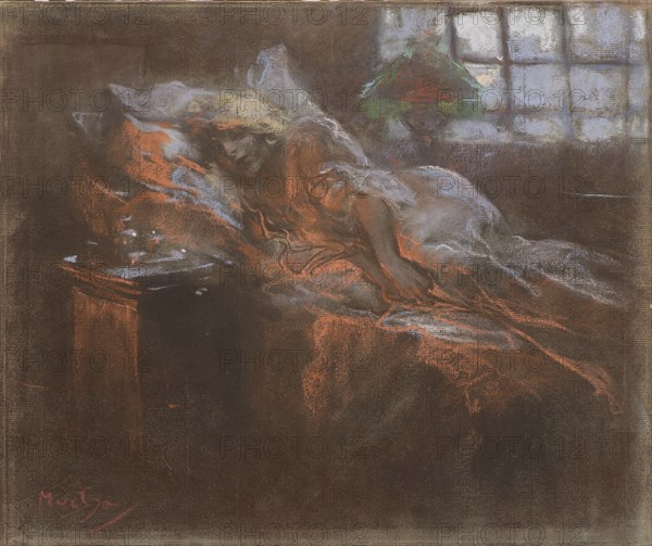 Dreaming. Creator: Mucha, Alfons Marie (1860-1939).