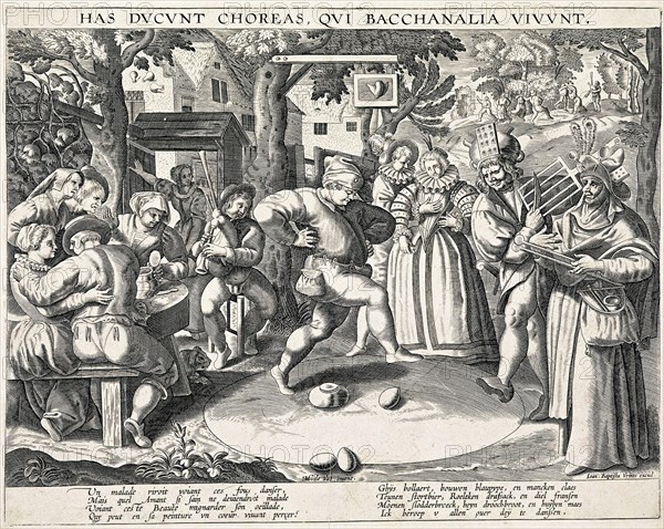 Egg dance, c. 1580. Creator: Galle, Philipp (Philips) (1537-1612).