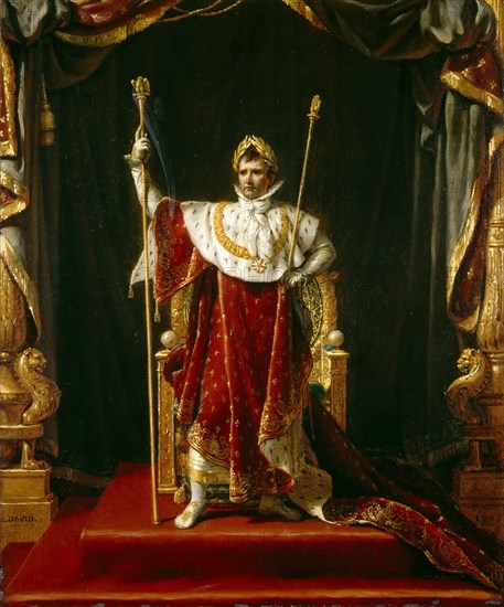 Emperor Napoleon I in His Imperial Robes, 1805. Creator: David, Jacques Louis (1748-1825).