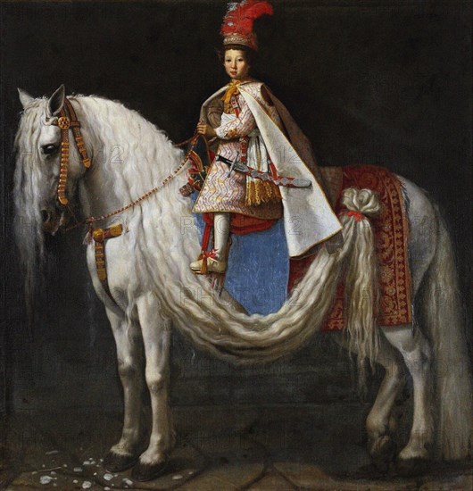 Equestrian portrait of Leopoldo de' Medici (1617-1675) as child in Polish costume, ca 1624-1625. Creator: Sustermans, Justus (Giusto) (1597-1681).