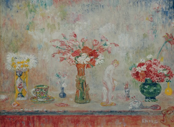 Fantastic still life, c. 1917. Creator: Ensor, James (1860-1949).