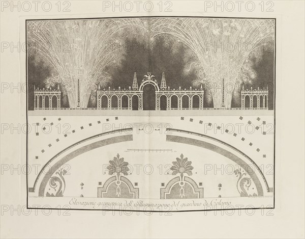 Festival On the occasion of the marriage of Ferdinand, Duke of Parma to the Archduchess..., 1769. Creator: Bodoni, Giambattista (1740-1813).