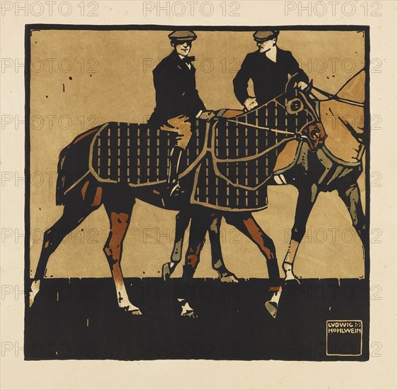 From the Portfolio "Turf. Twelve horse racing images", 1909. Creator: Hohlwein, Ludwig (1874-1949).