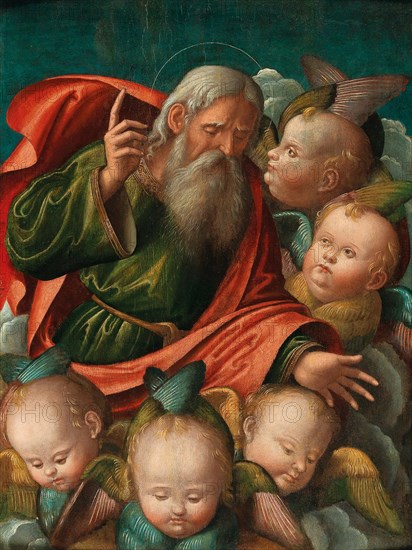 God the Father, surrounded by angels, 1510s. Creator: Carrari, Baldassarre, the Younger (c. 1460-1516).