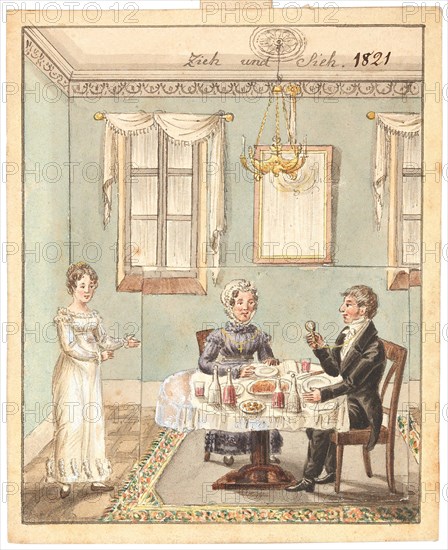 Greeting card, 1821. Creator: Anonymous.