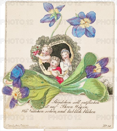 Greeting card, ca 1820. Creator: Anonymous.