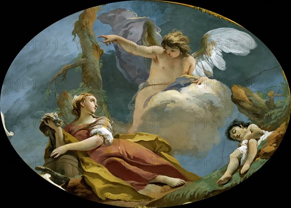 Hagar And Ishmael In The Desert, ca 1728. Creator: Tiepolo, Giambattista (1696-1770).